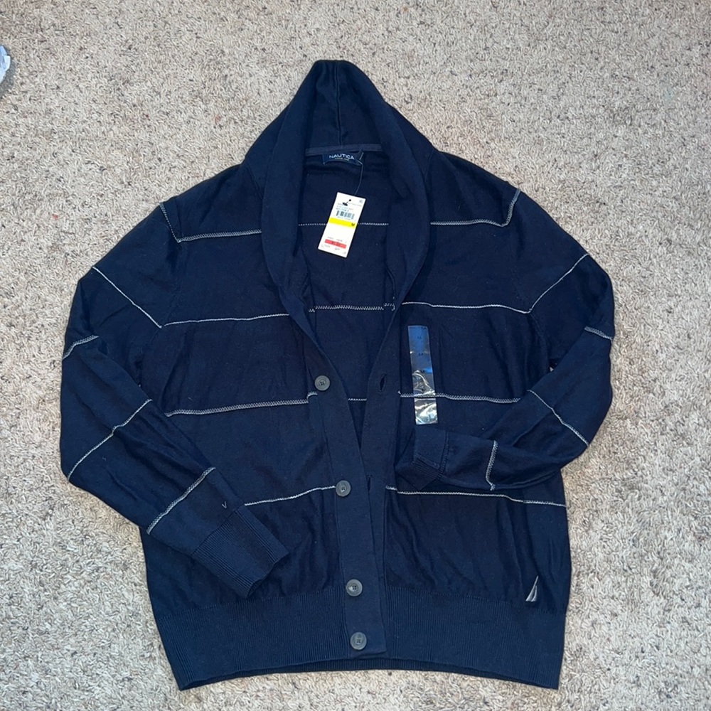 NWT | Navy Nautica Cardigan
